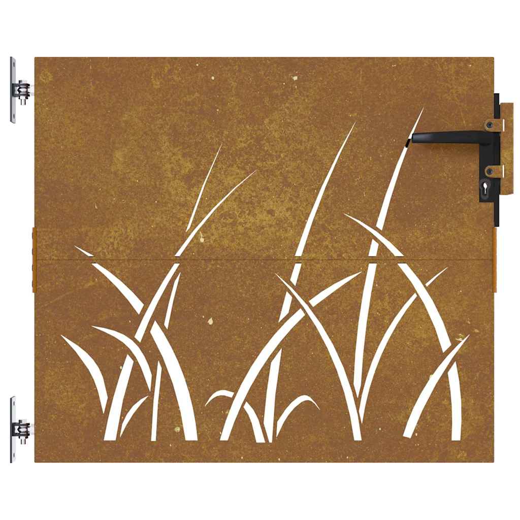 Vidaxl Port 85x75 cm Design d'herbe Cortenstaal