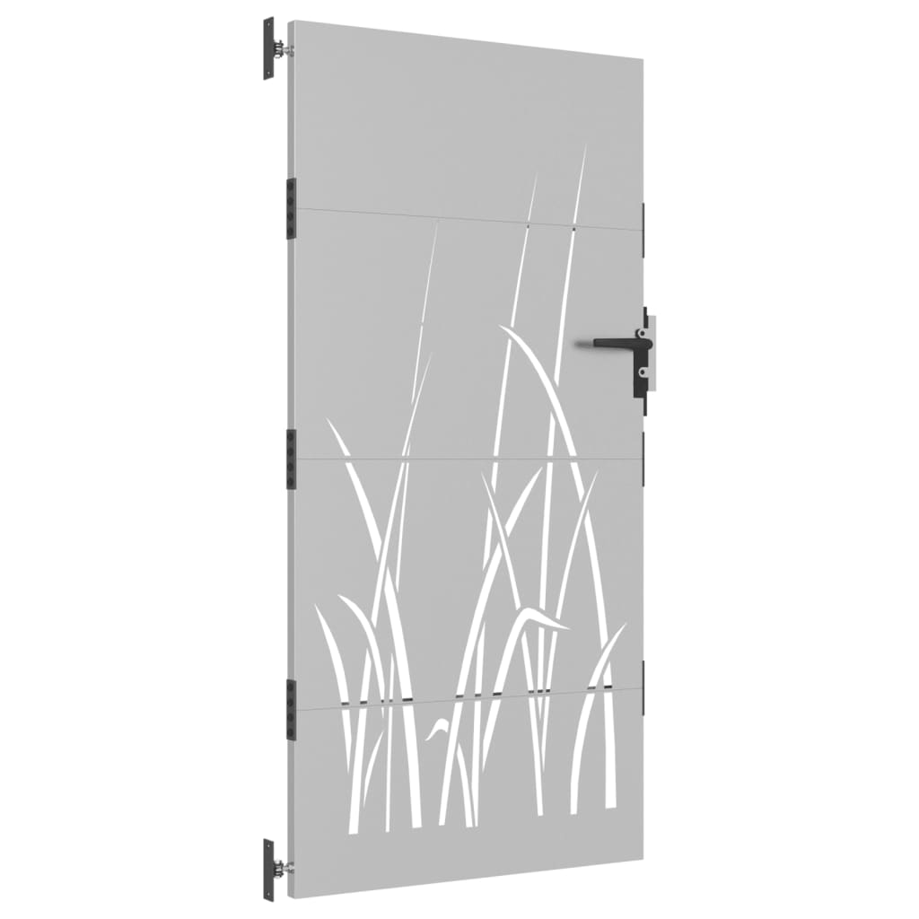 Vidaxxl portail 85x175 cm design herbe acier corten