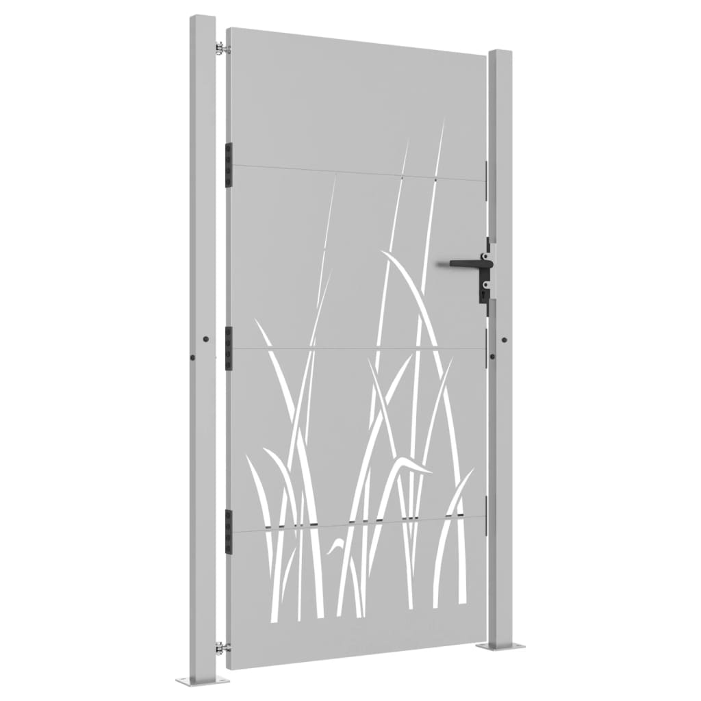 Vidaxxl portail 105x180 cm design herbe acier corten