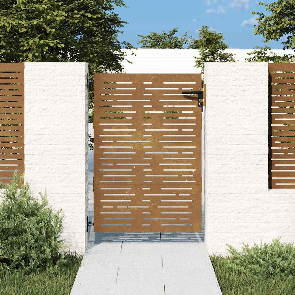 Portail Vidaxxl 85x150 cm carré en acier corten