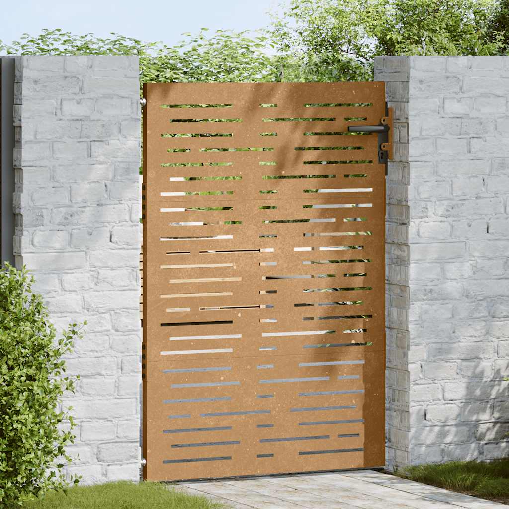 Portail Vidaxxl 85x150 cm carré en acier corten