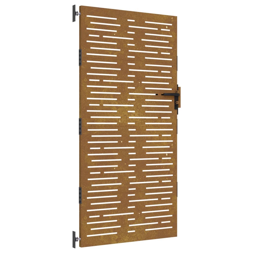 Portail Vidaxxl 85x200 cm carré en acier corten