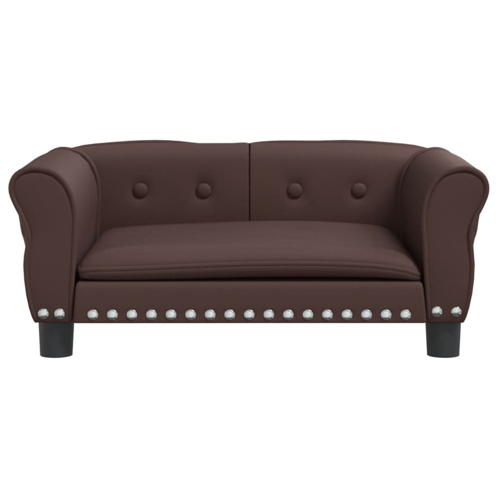 VidaXL Lit pour chien 70x45x30 cm cuir artificiel marron