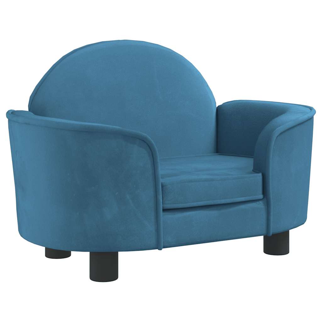 Vidaxxl lit pour chien 66x40x45 cm velours bleu