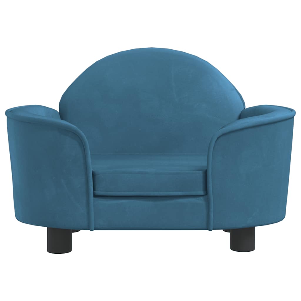 Vidaxxl lit pour chien 66x40x45 cm velours bleu