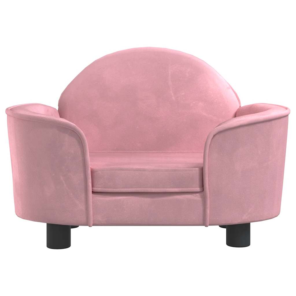 Vidaxxl lit pour chien 66x40x45 cm velours rose