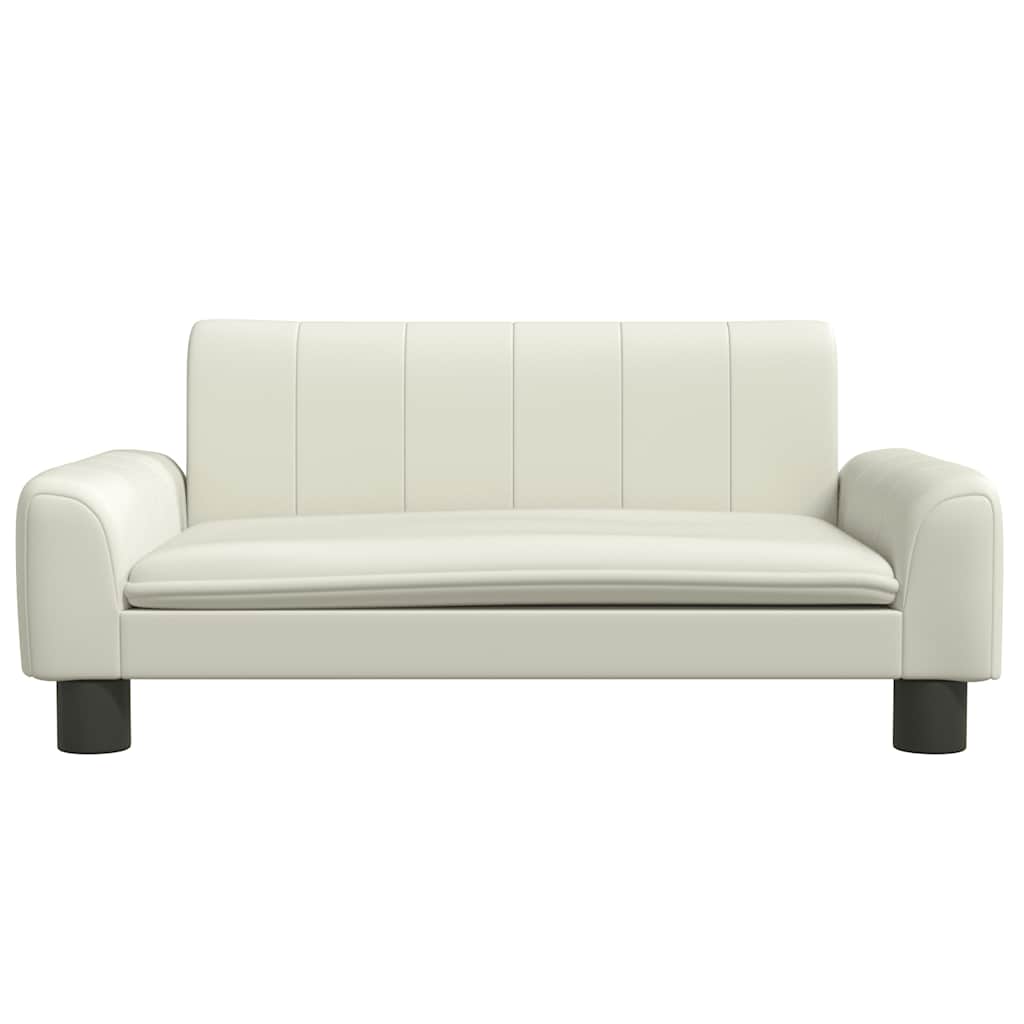Vidaxxl lit pour chien 70x45x30 cm cuir artificiel couleur crème