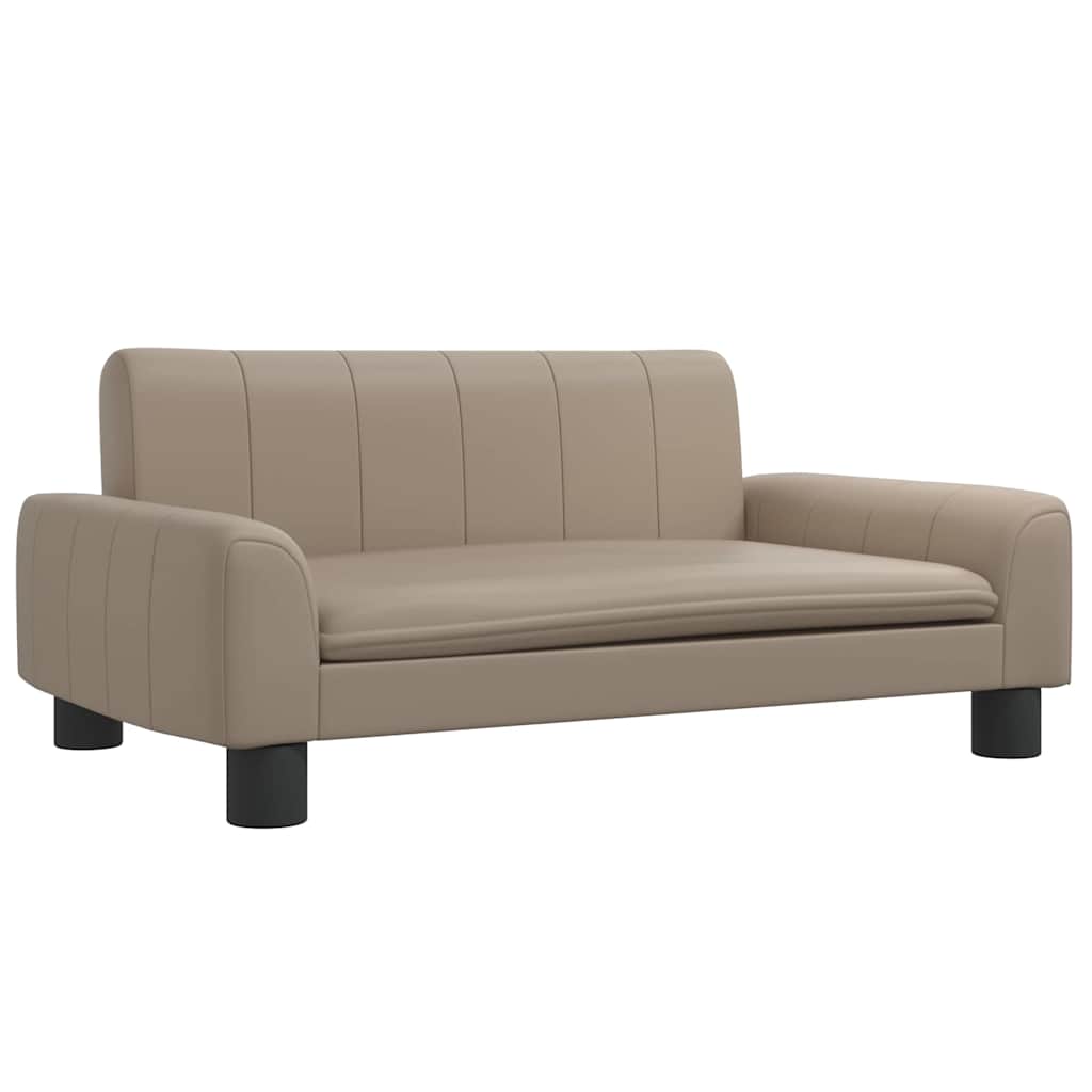Vidaxxl lit pour chien 70x45x30 cm cuir artificiel couleur cappuccino