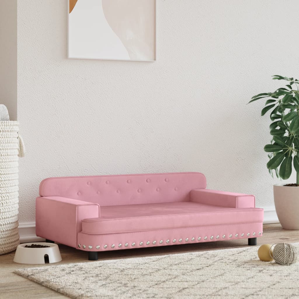 Vidaxl Dog Basket 90x53x30 cm en velours rose