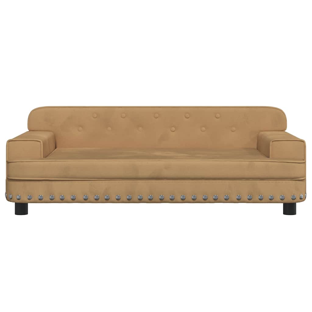 Vidaxxl lit pour chien 90x53x30 cm velours marron