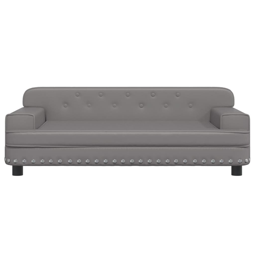 VidaXL Lit pour chien 90x53x30 cm cuir artificiel gris