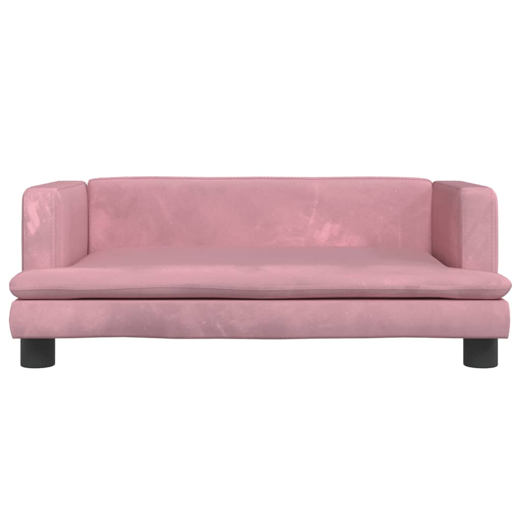 Vidaxl Dog Basket 80x45x30 cm Velvet Pink