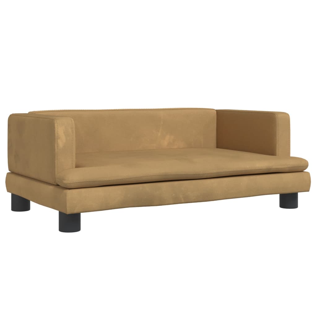 Vidaxl Dog Basket 80x45x30 cm Brown en velours