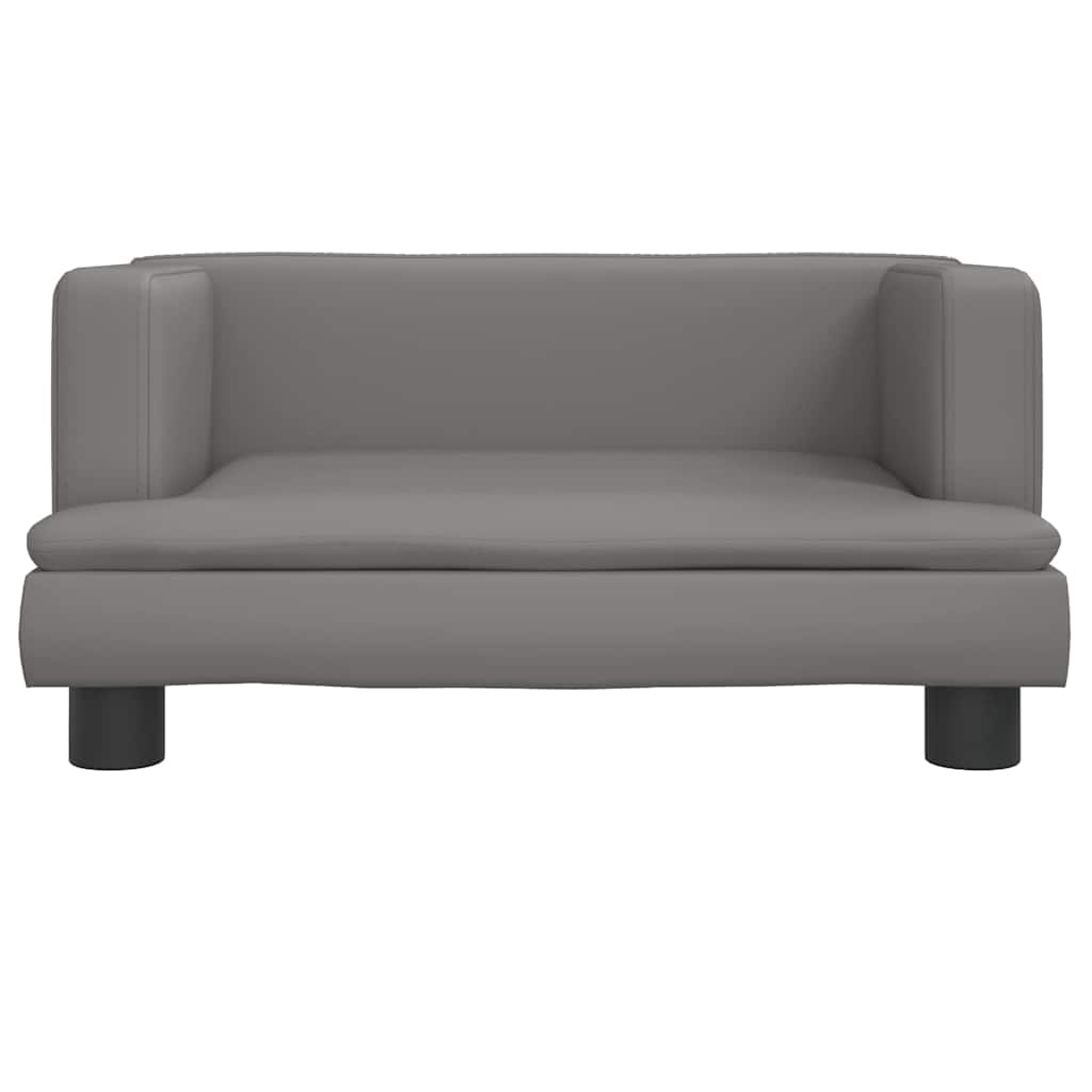 Vidaxxl lit pour chien 60x40x30 cm cuir artificiel gris