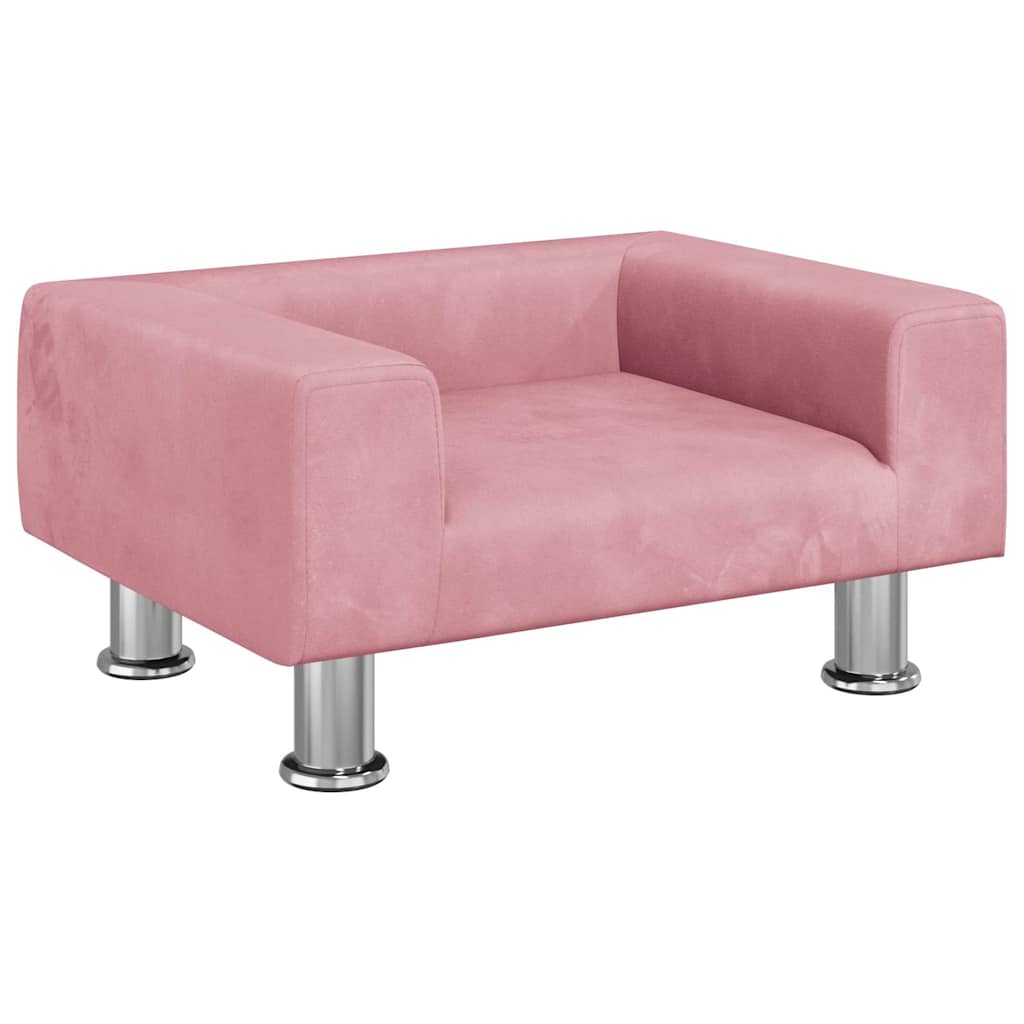Vidaxxl lit pour chien 50x40x26,5 cm velours rose