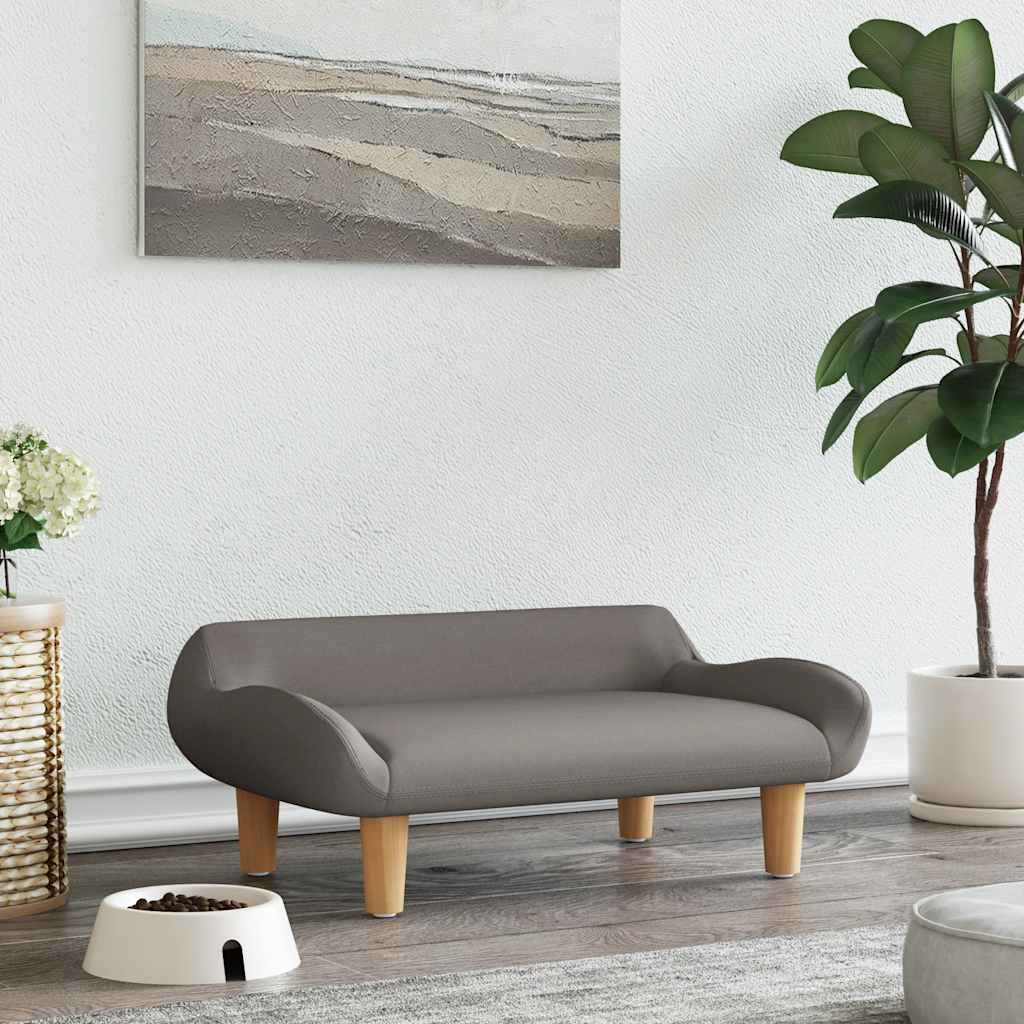 Vidaxxl lit pour chien 70x40x24 cm tissu taupe
