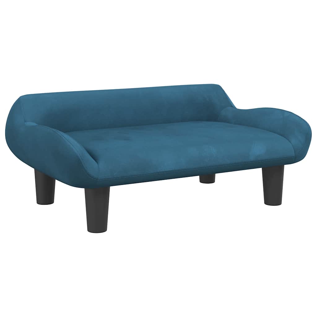 Vidaxxl lit pour chien 70x40x24 cm velours bleu