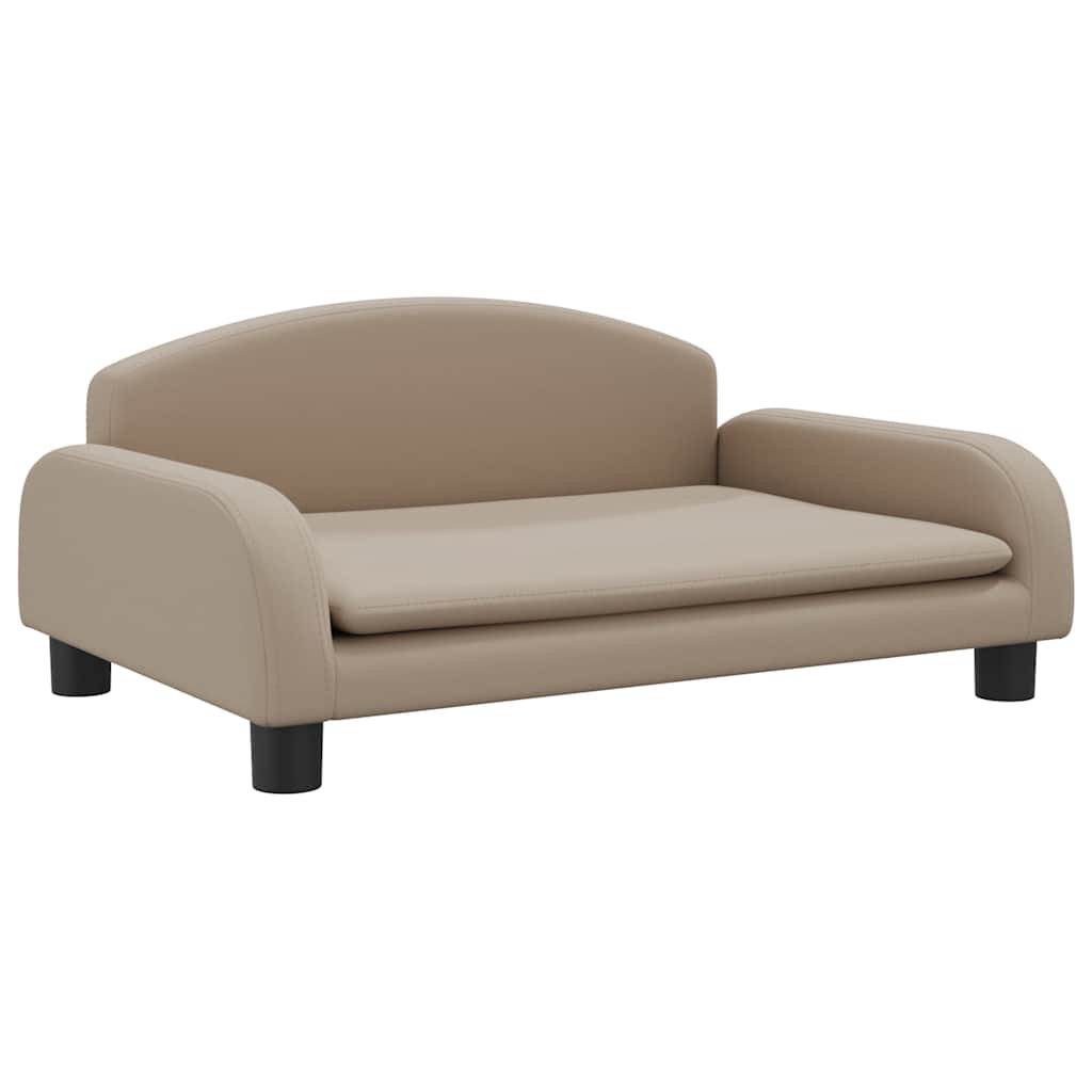 Vidaxxl lit pour chien 70x45x30 cm cuir artificiel couleur cappuccino