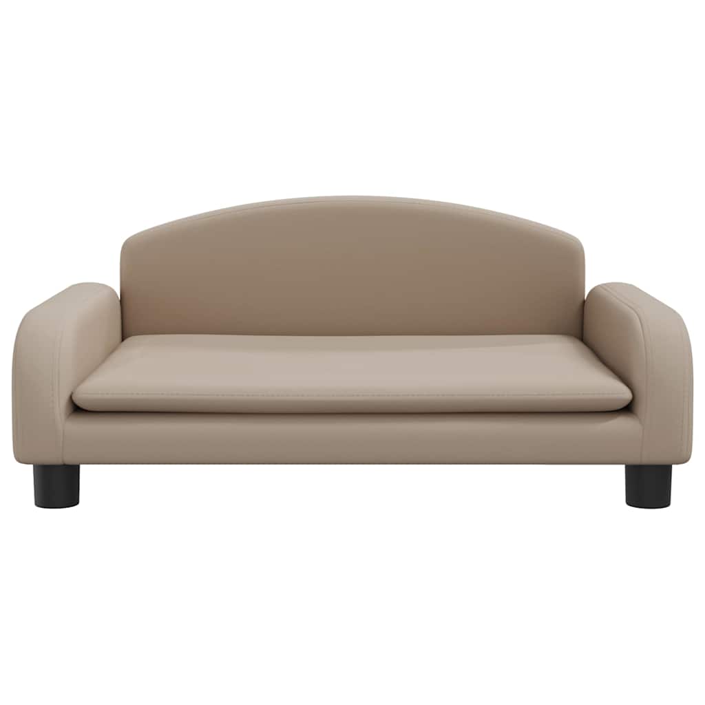 Vidaxxl lit pour chien 70x45x30 cm cuir artificiel couleur cappuccino
