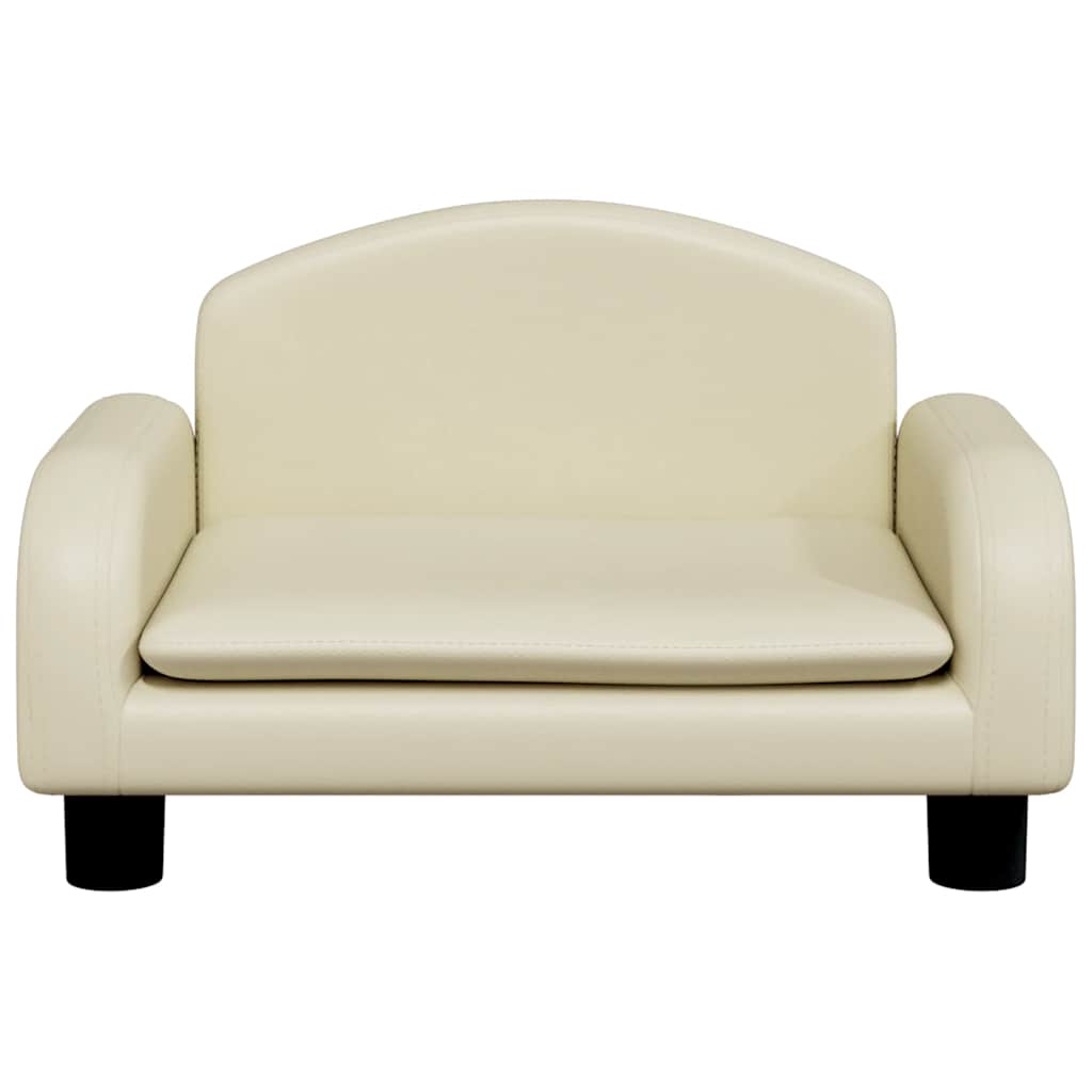 Vidaxxl lit pour chien 50x40x30 cm cuir artificiel couleur crème