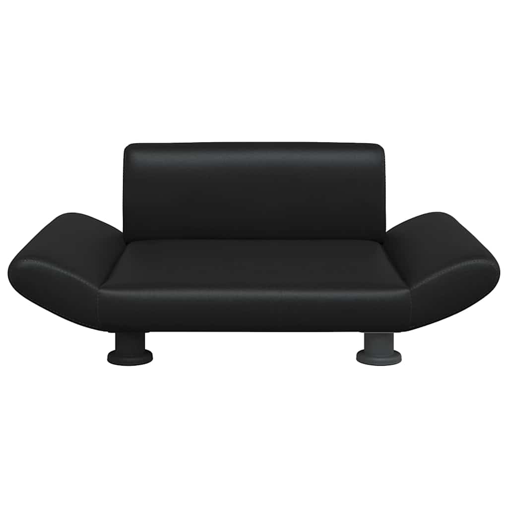 Vidaxxl lit pour chien 70x45x28 cm cuir artificiel noir