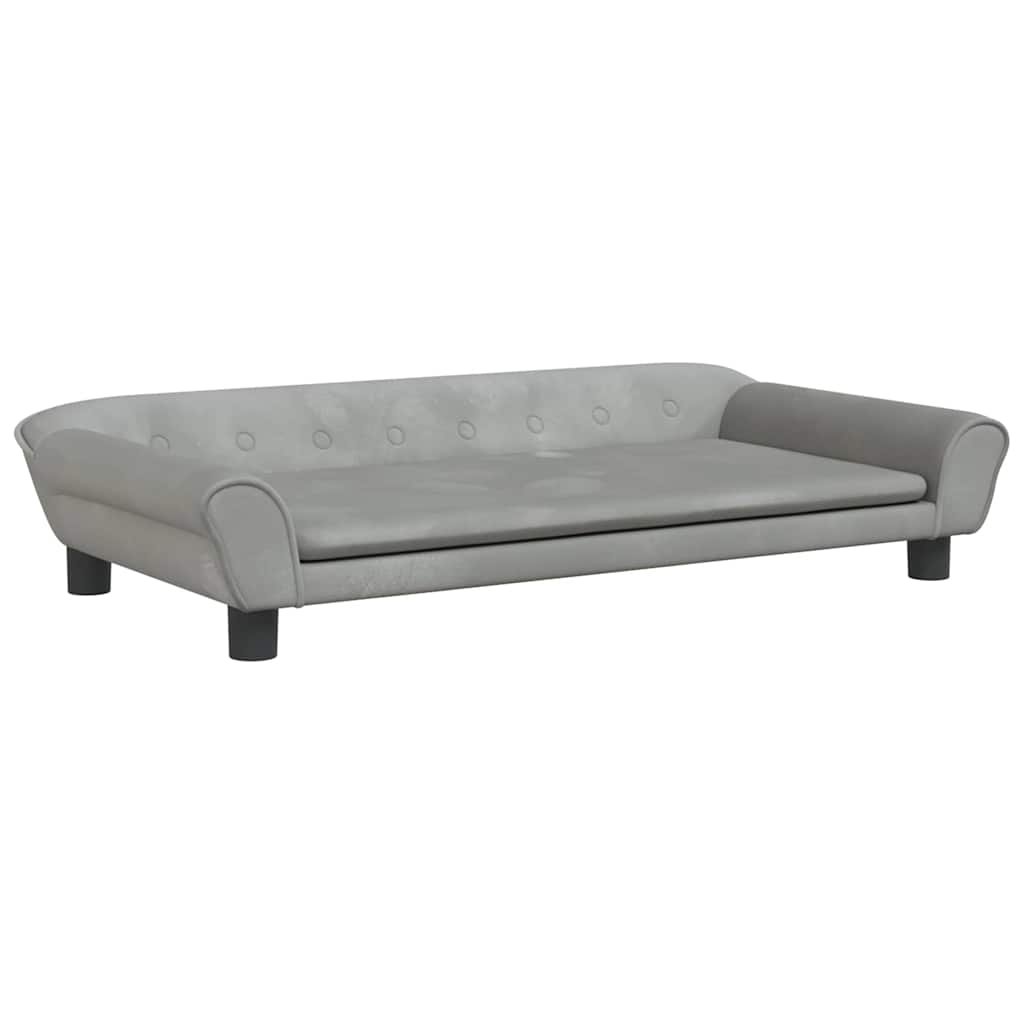 Vidaxl Dog Basket 100x50x21 cm Gris clair en velours