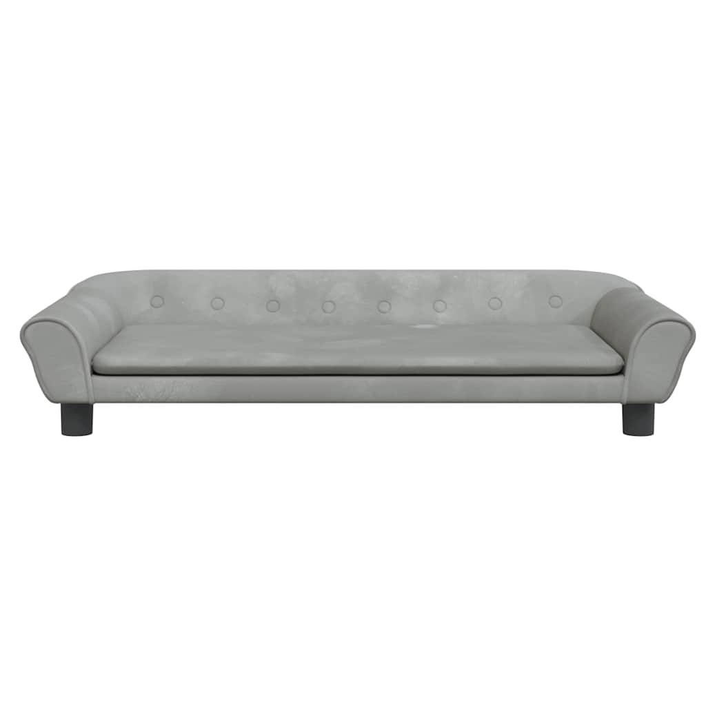 Vidaxl Dog Basket 100x50x21 cm Gris clair en velours