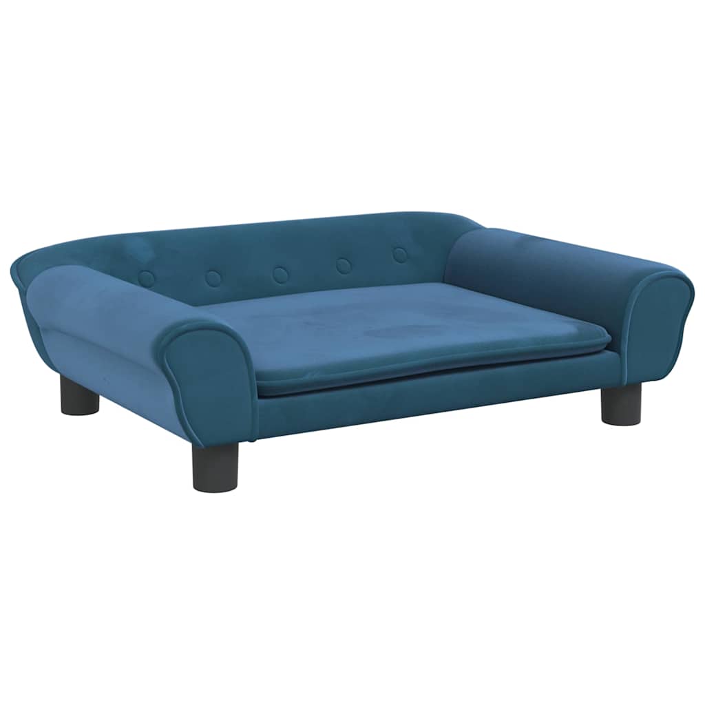 Vidaxxl lit pour chien 70x48x22 cm velours bleu