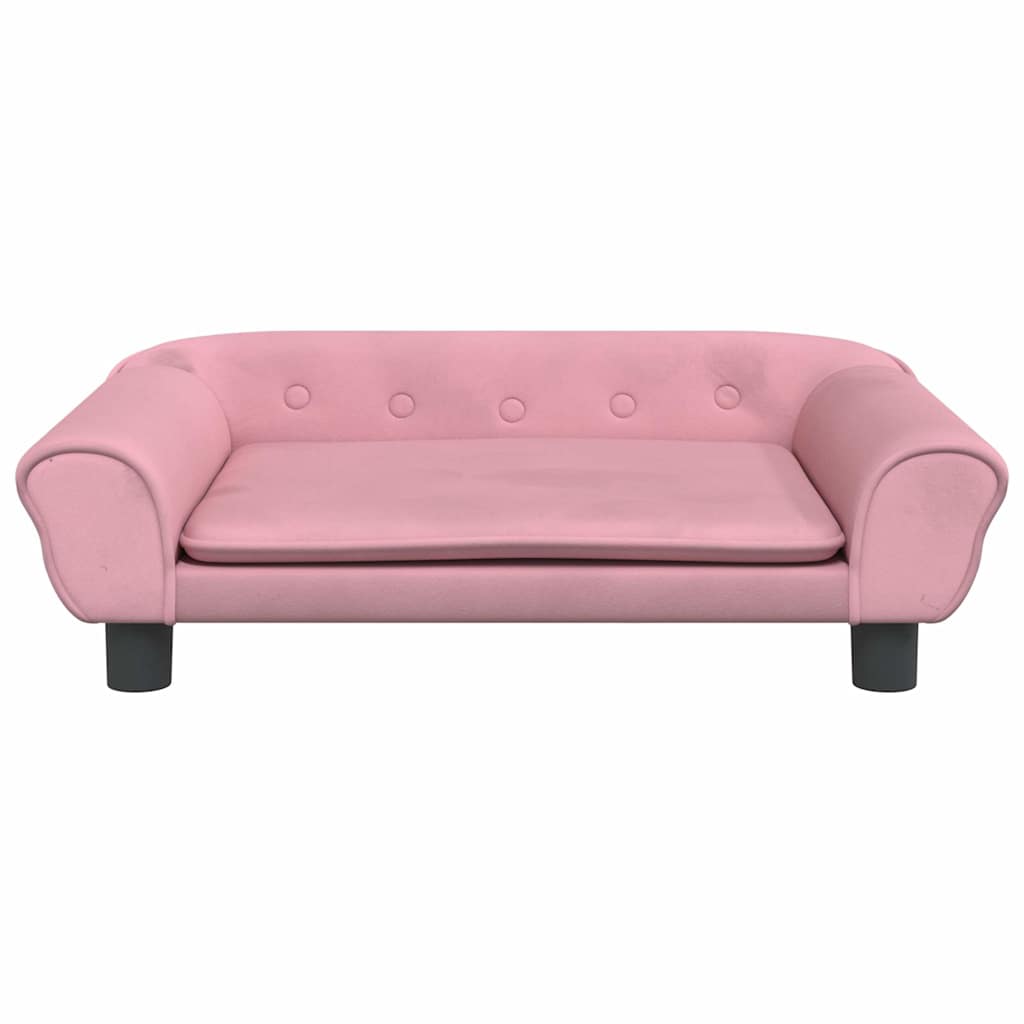VidaXL lit pour chien 70x48x22 cm velours rose