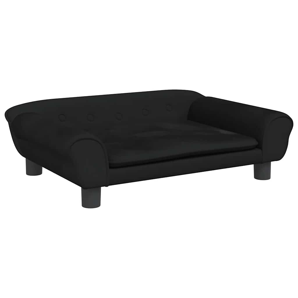 VidaXL lit pour chien 70x48x22 cm velours noir