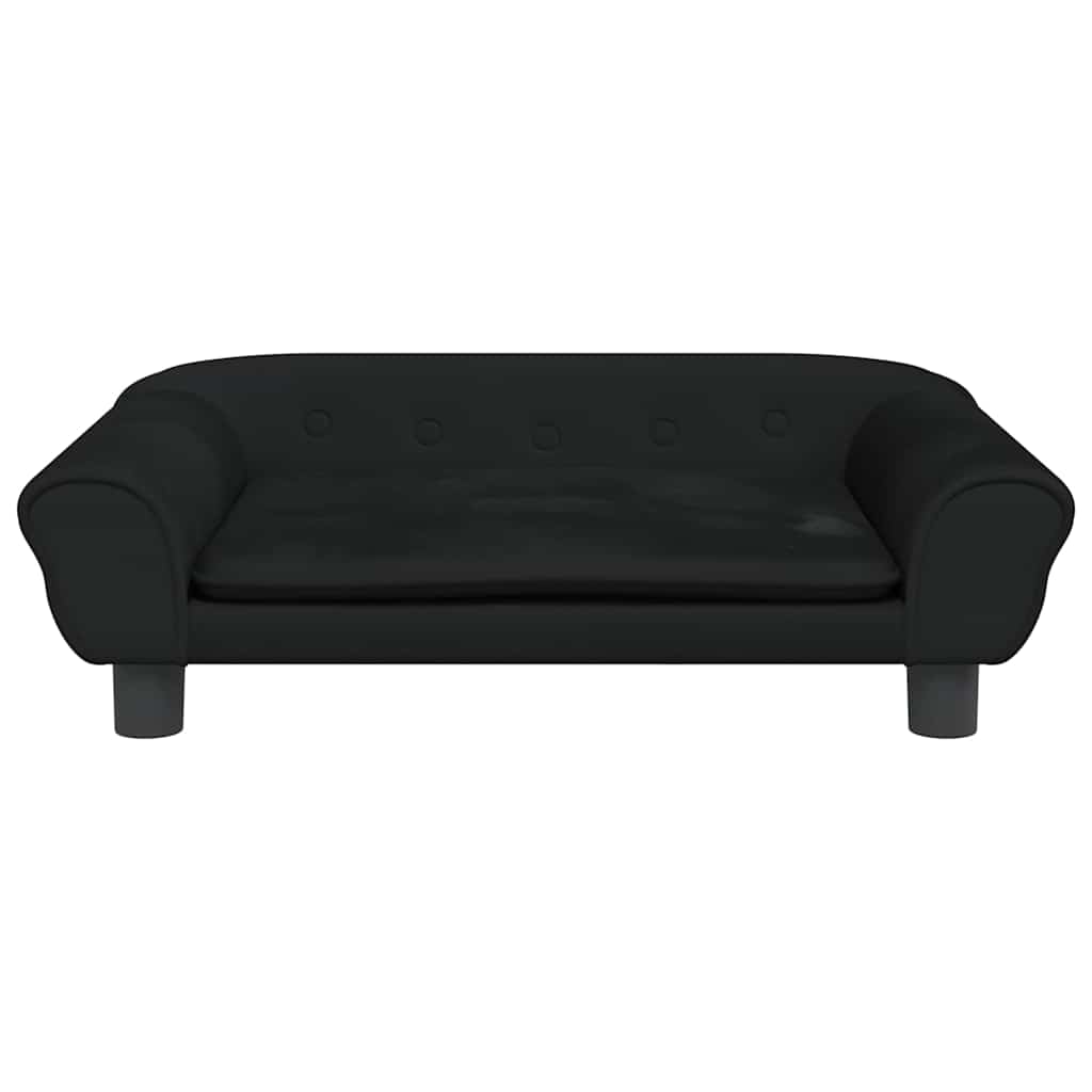 VidaXL lit pour chien 70x48x22 cm velours noir