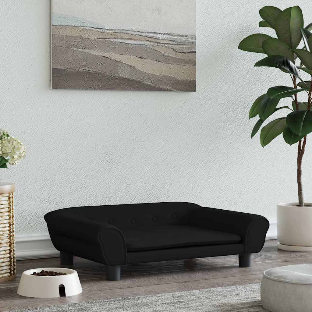 VidaXL lit pour chien 70x48x22 cm velours noir