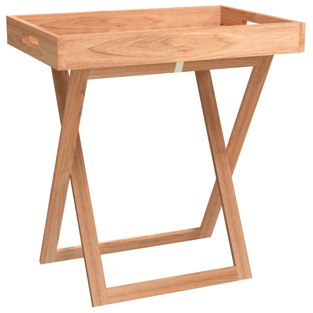 Table de plateau vidaxl pliable 52x36x56,5 cm en bois de noyer