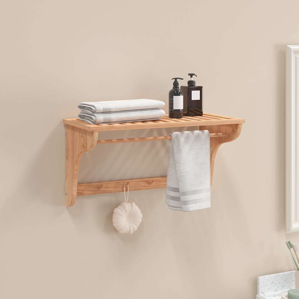 Rack de serviette Vidaxl 60x30x35 cm en bois de noyer massif