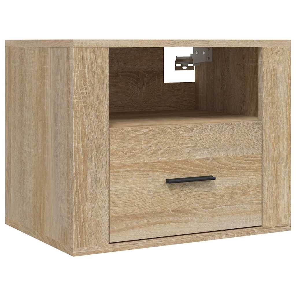 Vidaxl nachtkastje wandgemonteerd 50x36x40 cm sonoma eikenkleurig