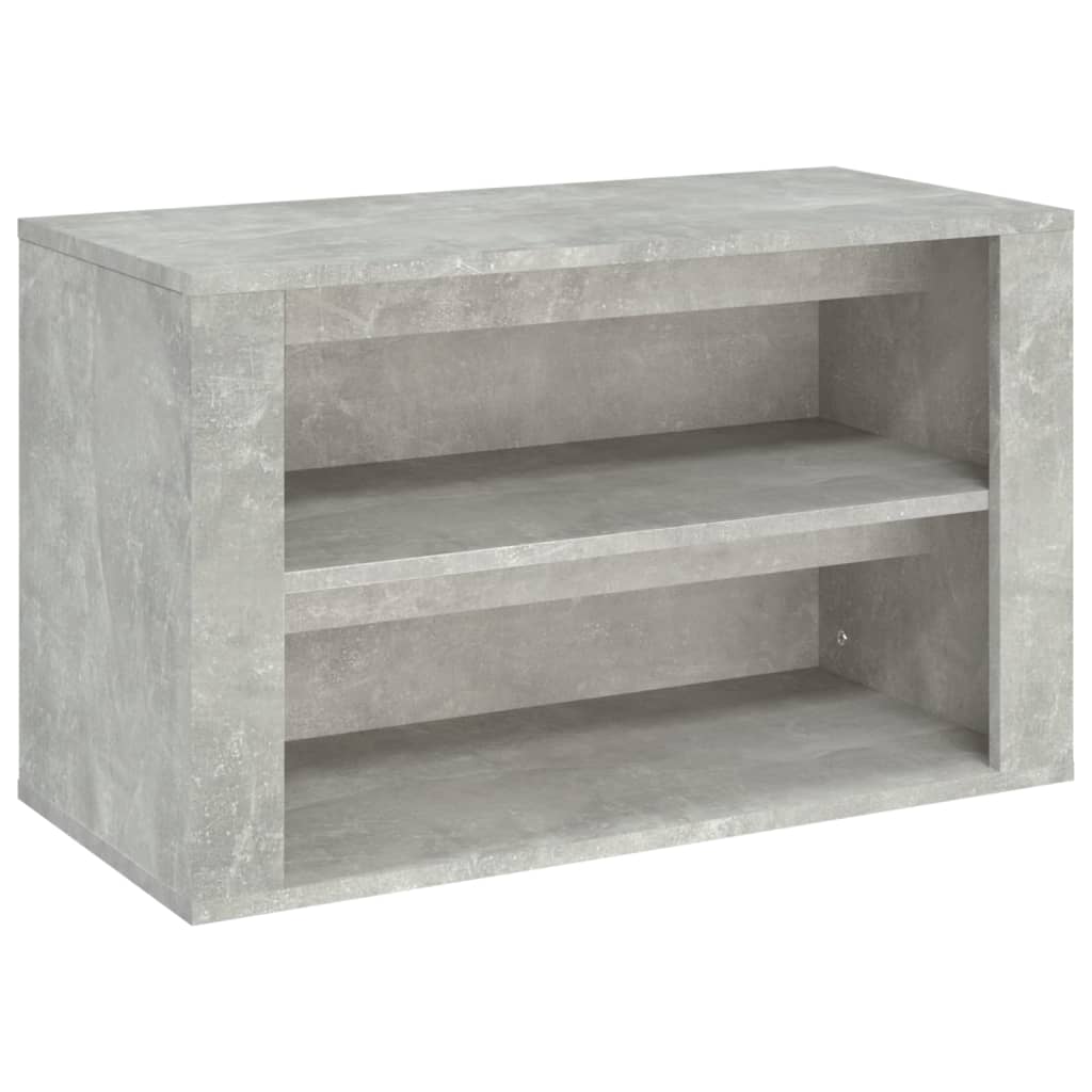 Armoire à chaussures Vidaxl 75x35x45 cm Betongrij en bois transformé