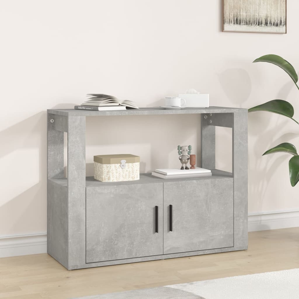 Vidaxl dressoir 80x30x60 cm bewerkt hout betongrijs