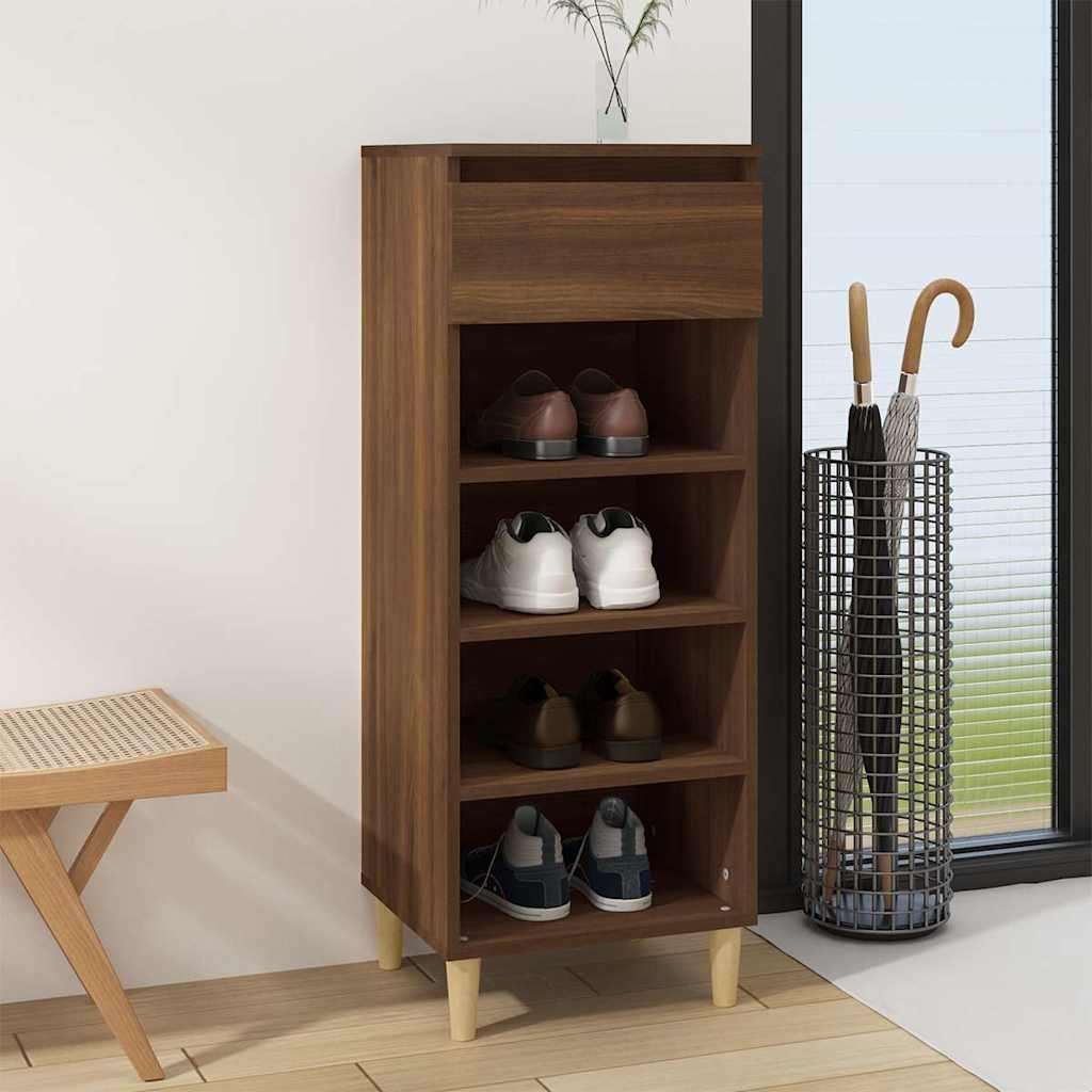Armoire à chaussures Vidaxl 40x36x105 cm Couleur de chêne brun coupé