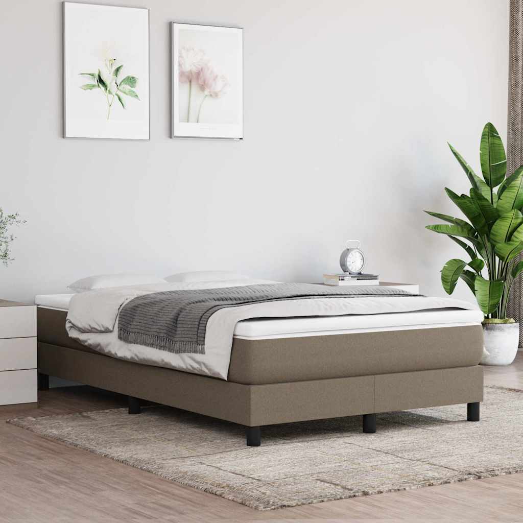 Vidaxl boxspring bed 120x200 cm stof taupe