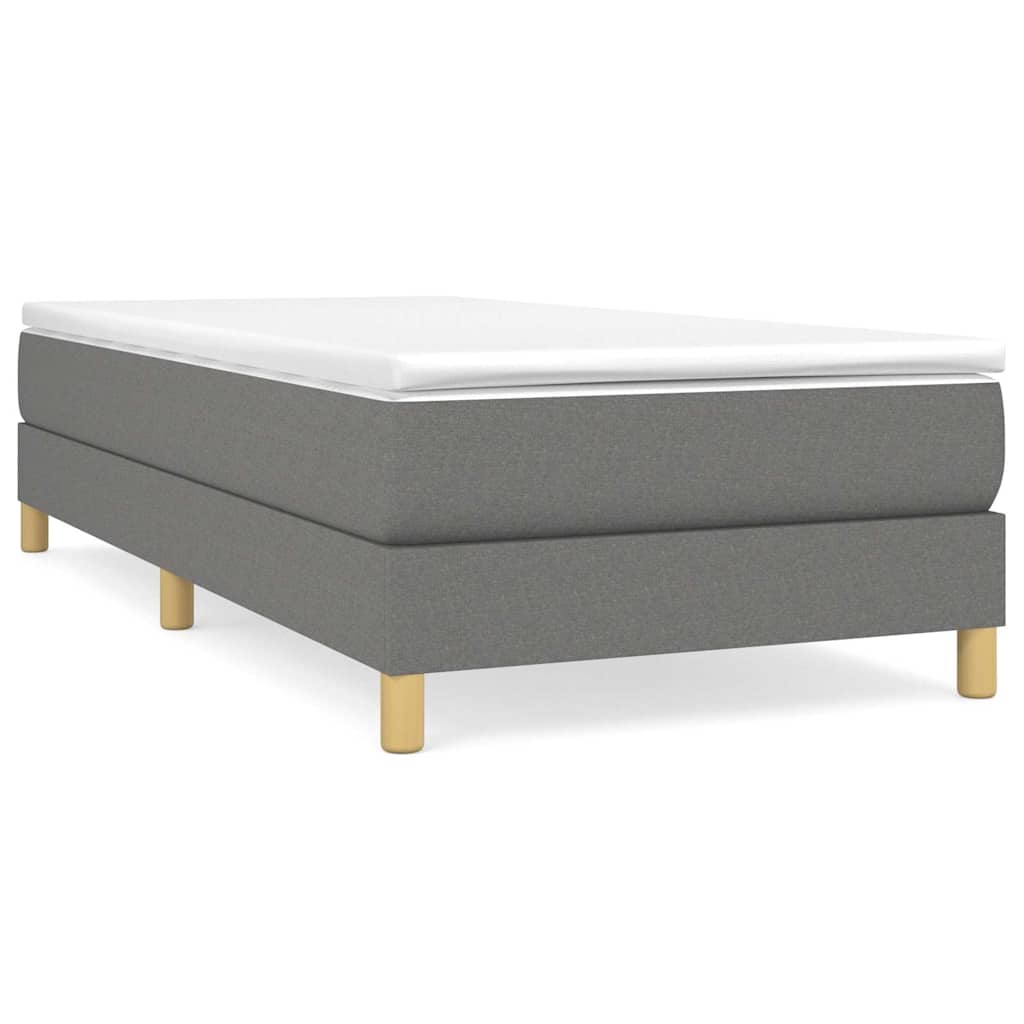 Vidaxl boxspring bed 90x200 cm stof donkergrijs
