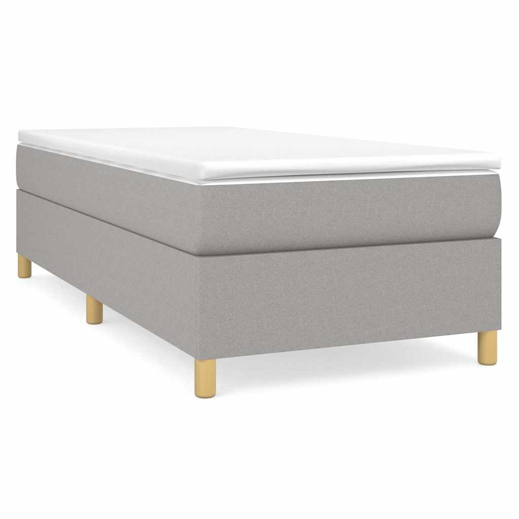 Vidaxl boxspring bed 80x200 cm stof lichtgrijs
