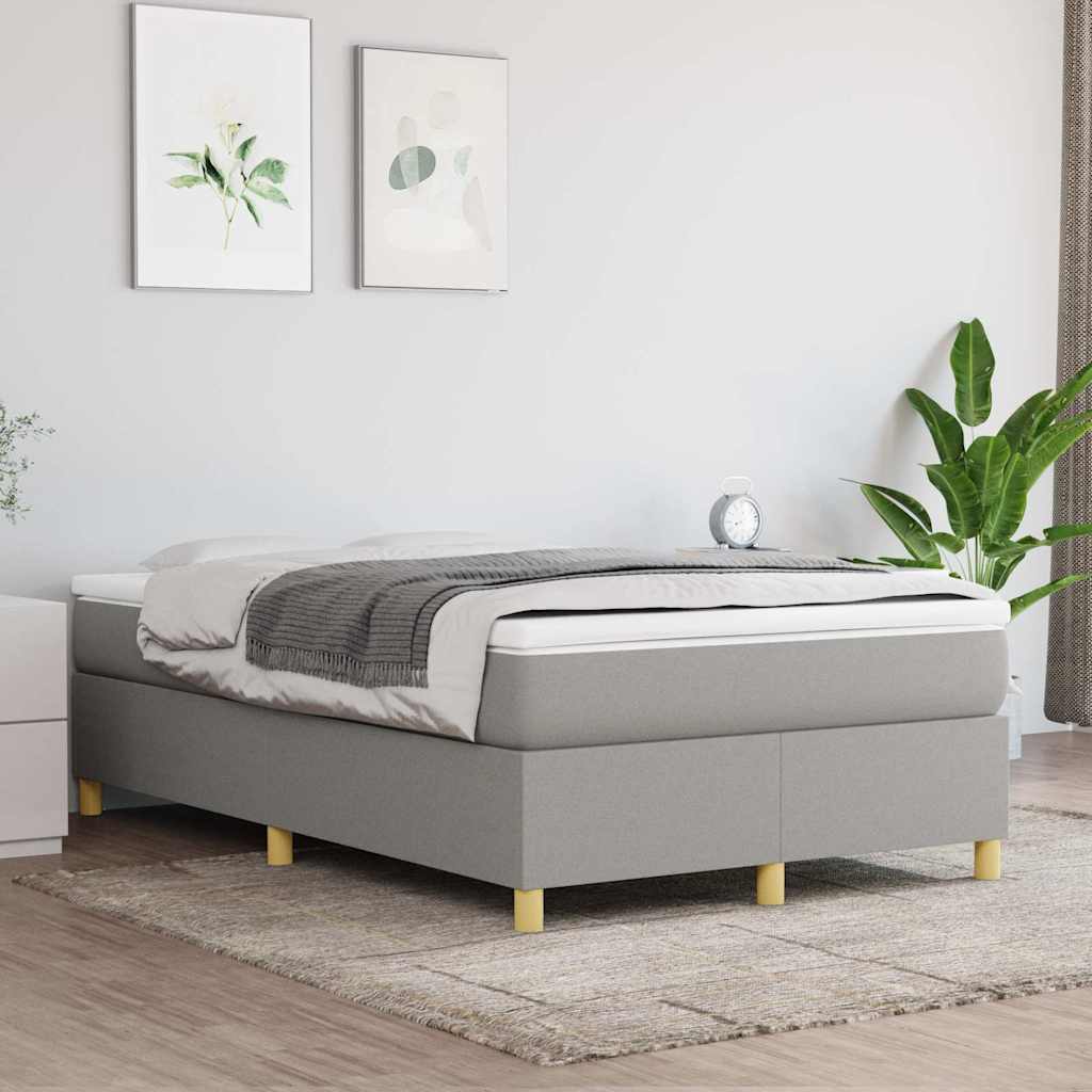 Vidaxl boxspring bed 120x200 cm stof lichtgrijs