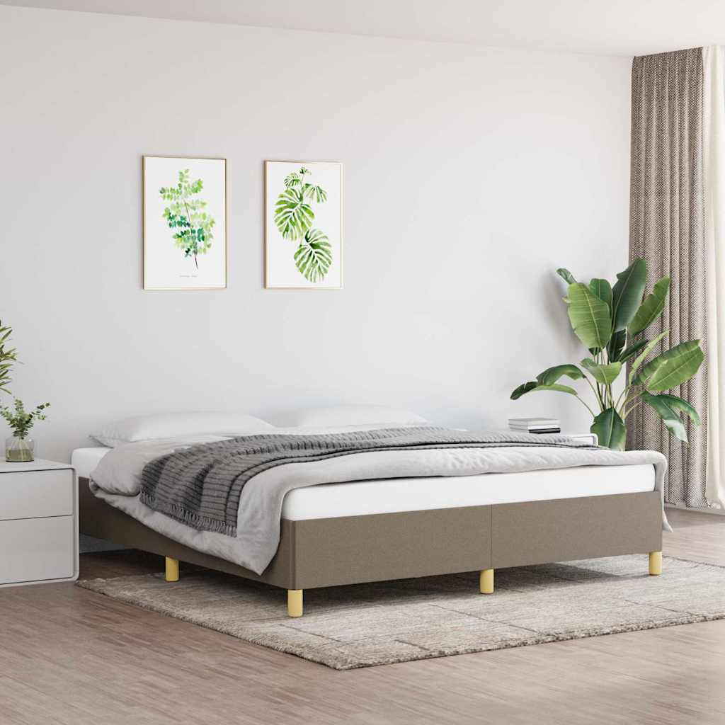 Vidaxl boxspring bed stof taupe 160x200 cm
