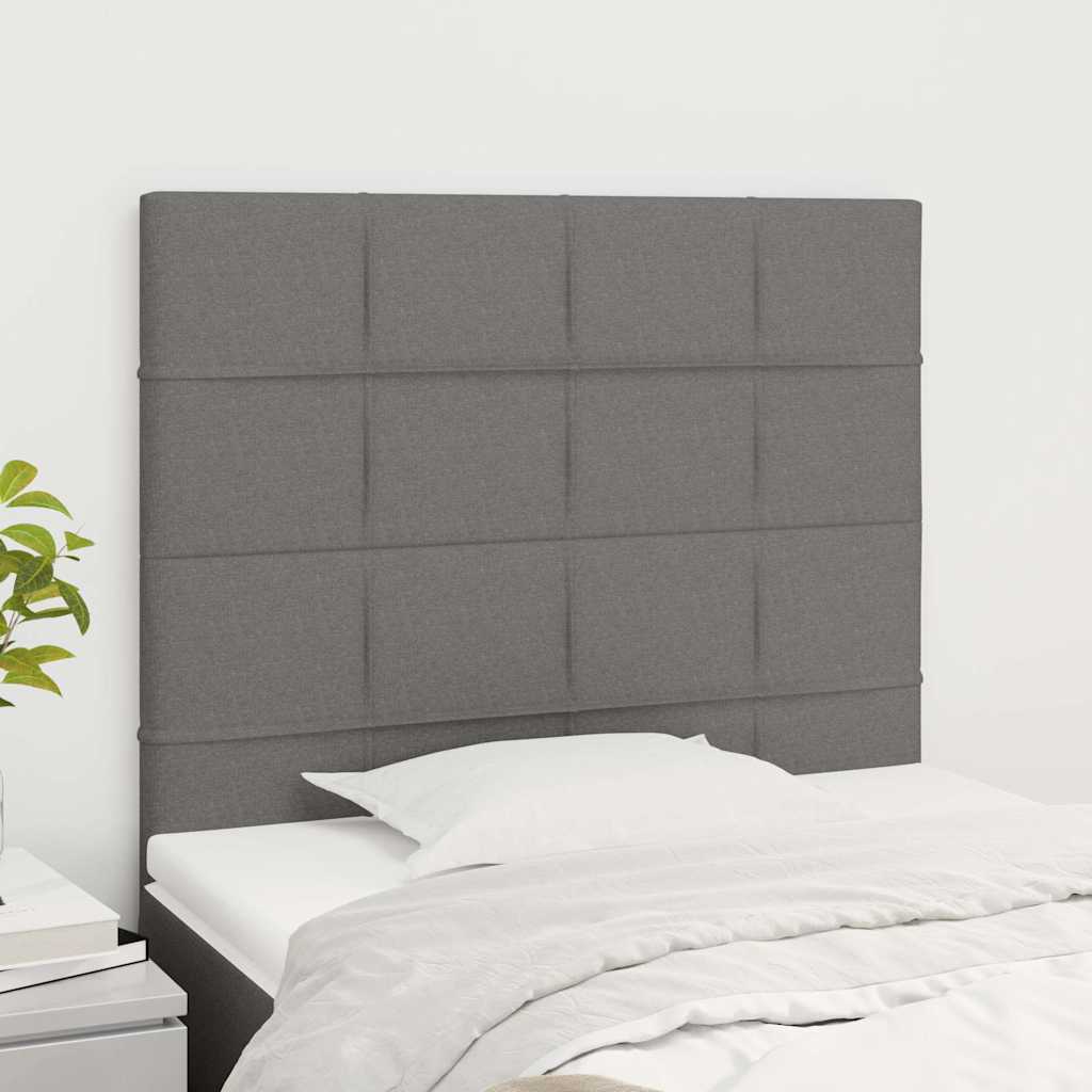 Vidaxl hoofdbord donkergrijs 90x5x118 128 cm stof