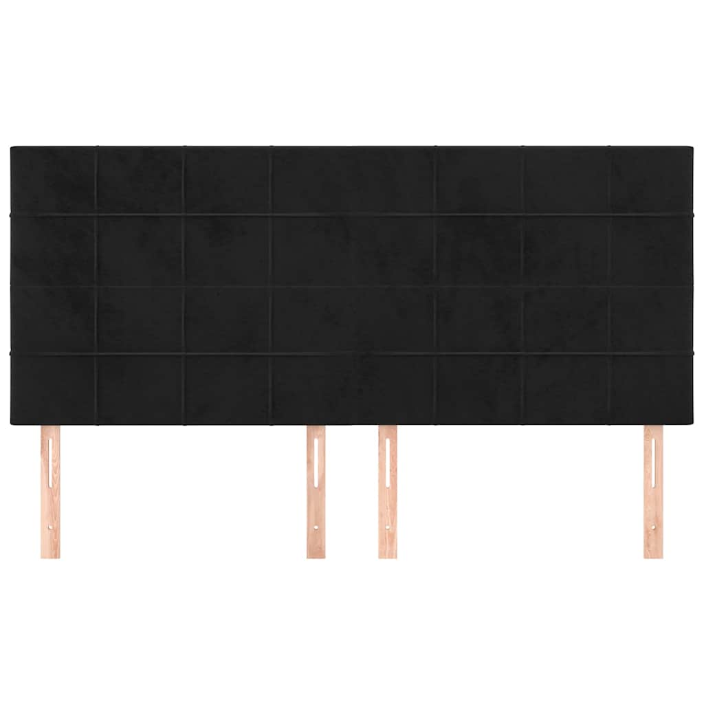 Vidaxl hoofdbord zwart 180x5x118 128 cm fluweel