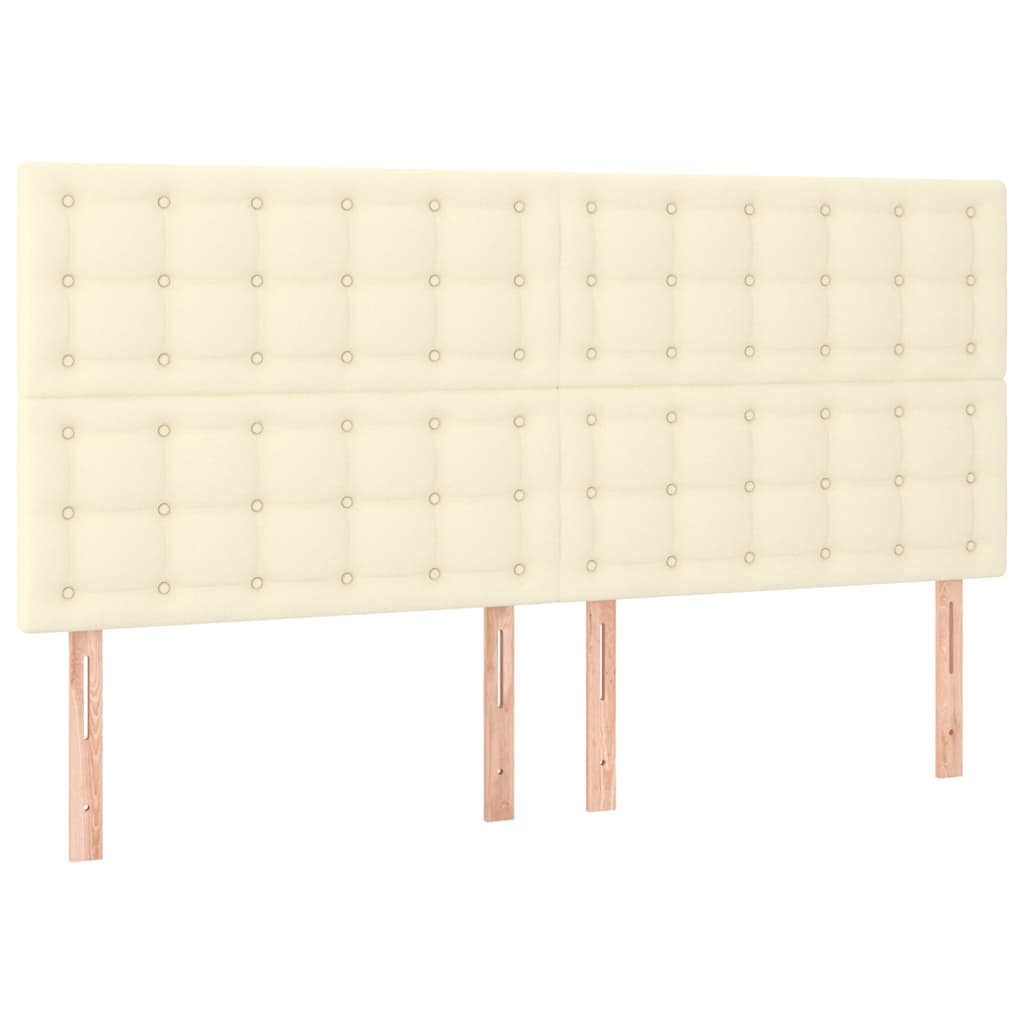 Vidaxl hoofdbord crème 160x5x118 128 cm kunstleer