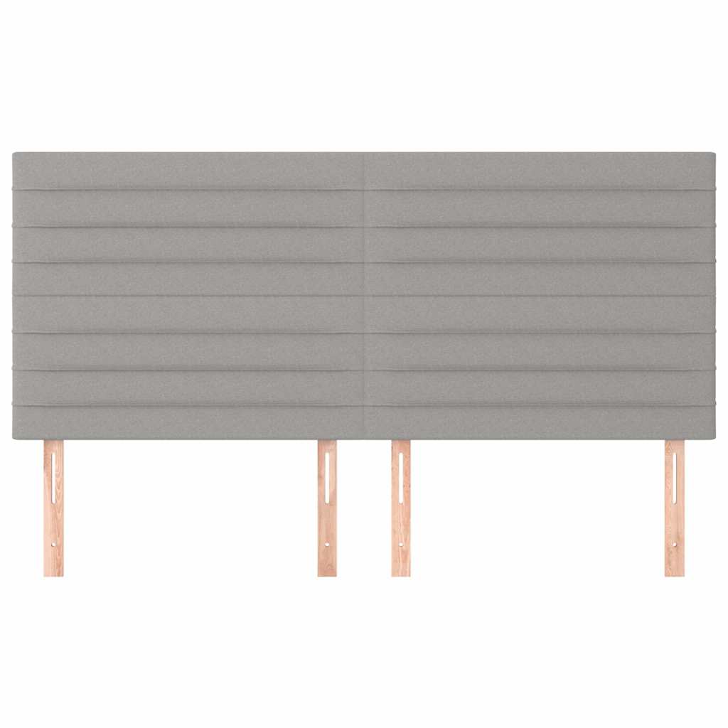 Vidaxl hoofdbord lichtgrijs 180x5x118 128 cm stof