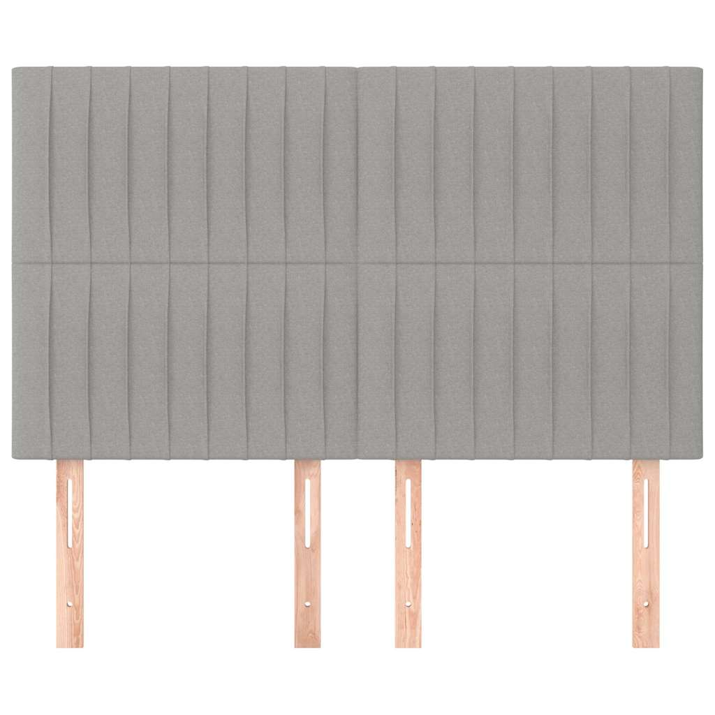 Vidaxl hoofdbord lichtgrijs 144x5x118 128 cm stof