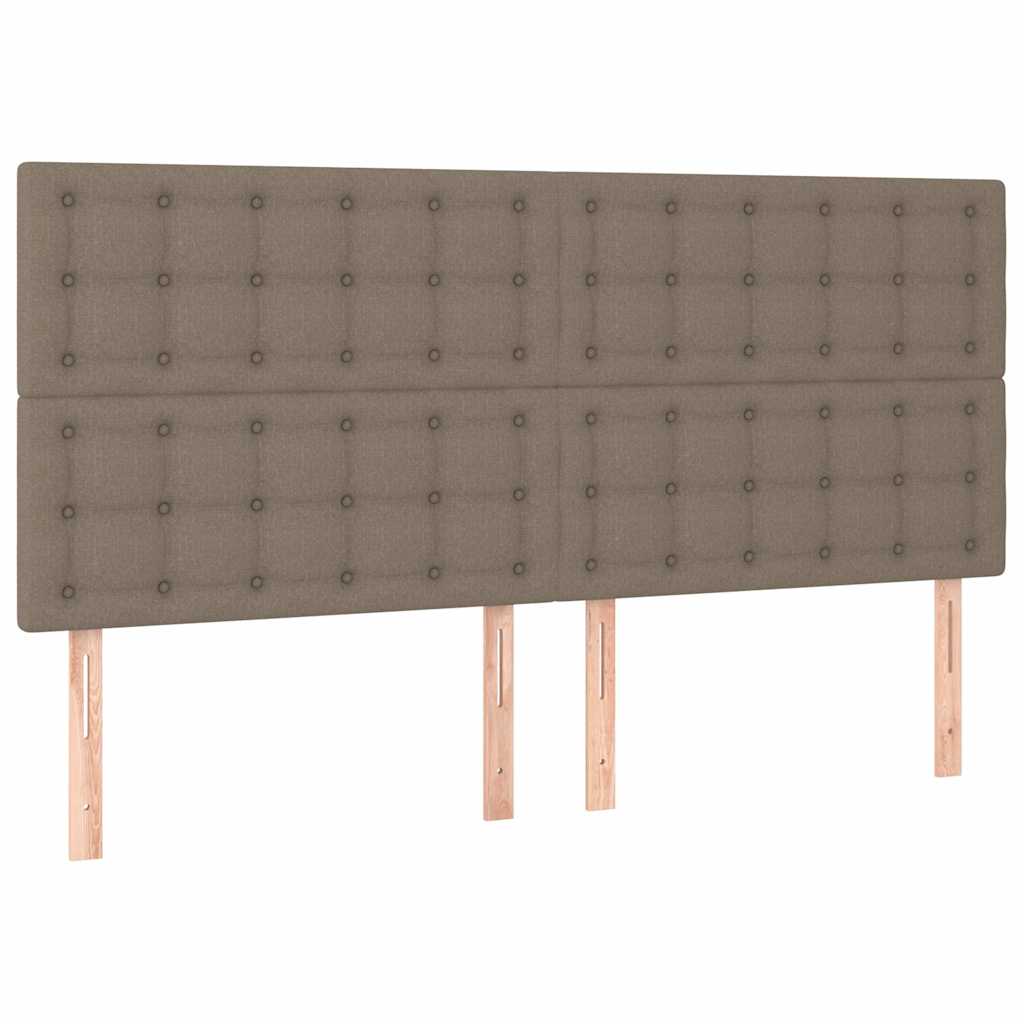 Vidaxl hoofdbord taupe 200x5x118 128 cm stof