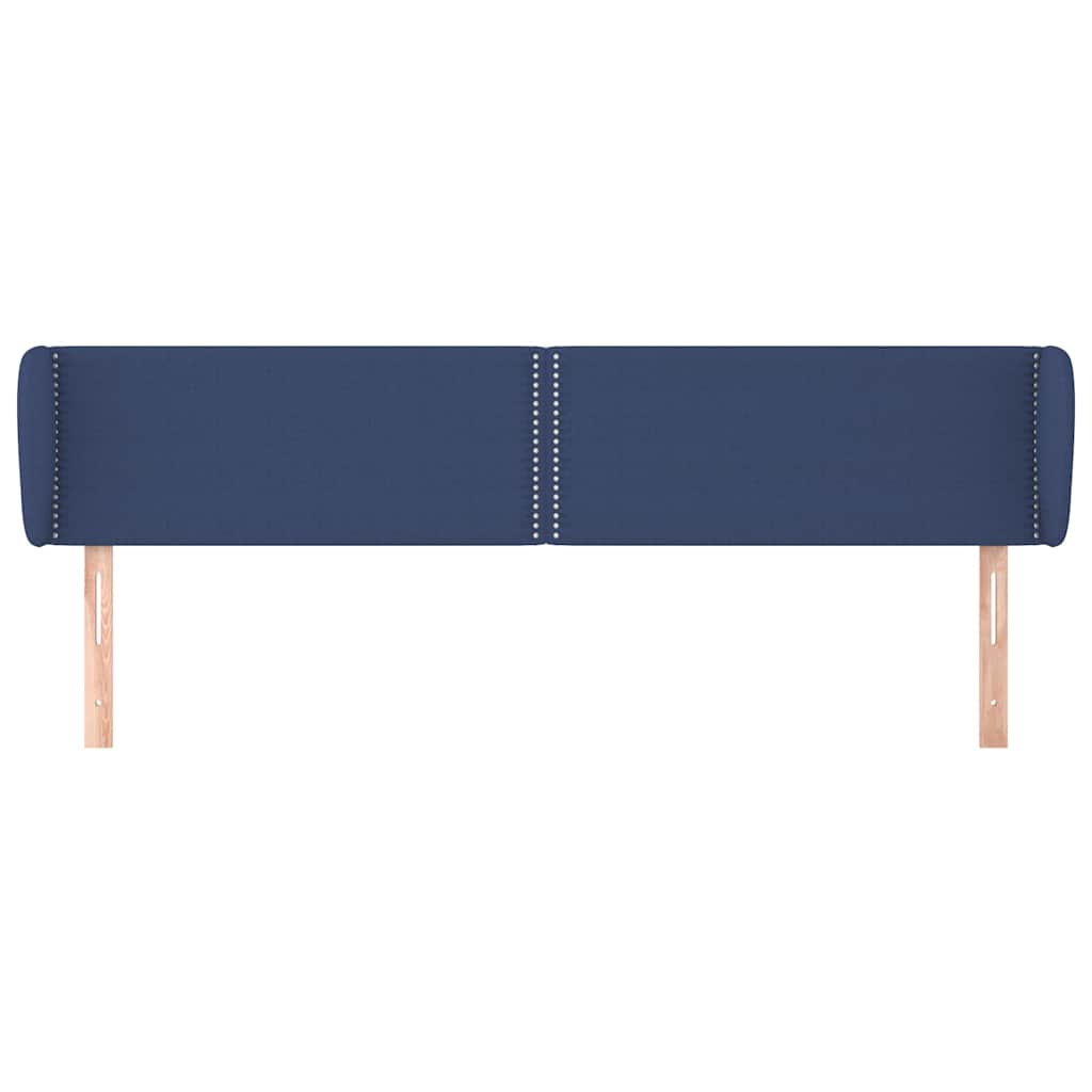 Vidaxl hoofdbord met randen 183x23x78 88 cm stof blauw